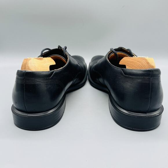 ECCO Shoes Mens 11 Black Leather Cap Toe Derby Oxford Dress Comfort Classic main image 9